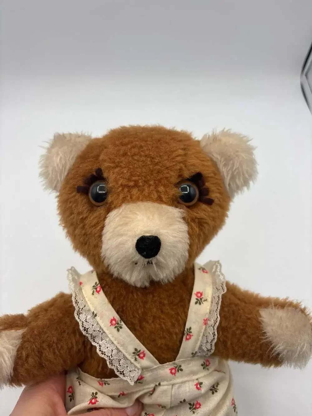 Pair of Handmade Teddy Bears - Mom and Child 1970s